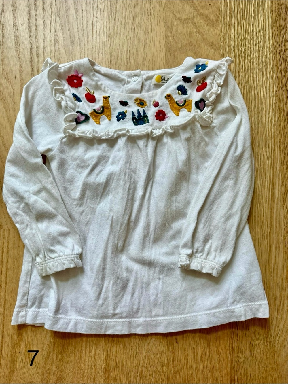 Baby Boden llama appliqué top 18-24 months